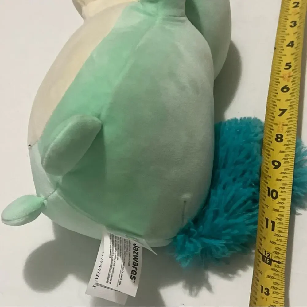 Hugmees Squishmallows Fuyuki fluff Green and Cream Plush‎ squirrel Toy